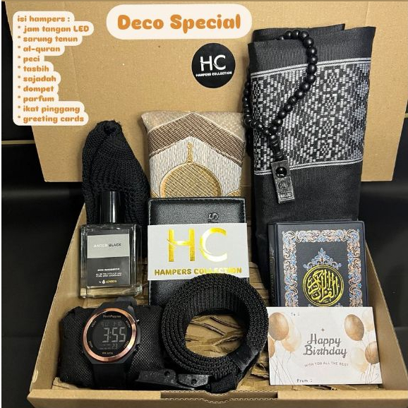 HAMPERS PRIA PECI TASBIH SAJADAH SARUNG KADO COWOK MUSLIM SHOLAT JUMATAN LEBARAN PUASA