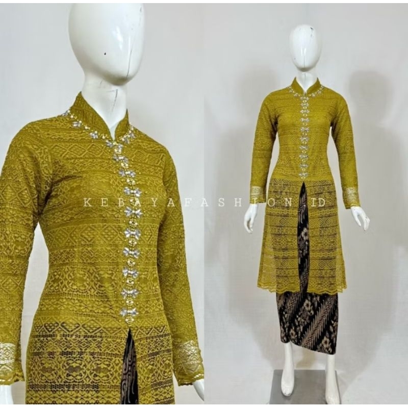 SYIFA KEBAYA • PROMO DISKON SETELAN KEBAYA TUNIK BROKAT SANGHAI FULL PAYET KEBAYA KONDANGAN MODERN K