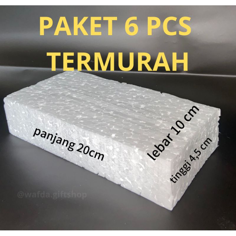 

Styrofoam / Stereofom / Stryofoam Buket Bunga 20x10x4.5cm | Busa Foam / Alas Buket / Busa Dekorasi | Isi 6 Pcs