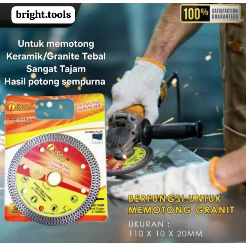 Diamond Wheel Superthin X TURBO HOT PRESS 4 inch ISCO/Mata Gerinda Potong Keramik/Granite Keras X TU