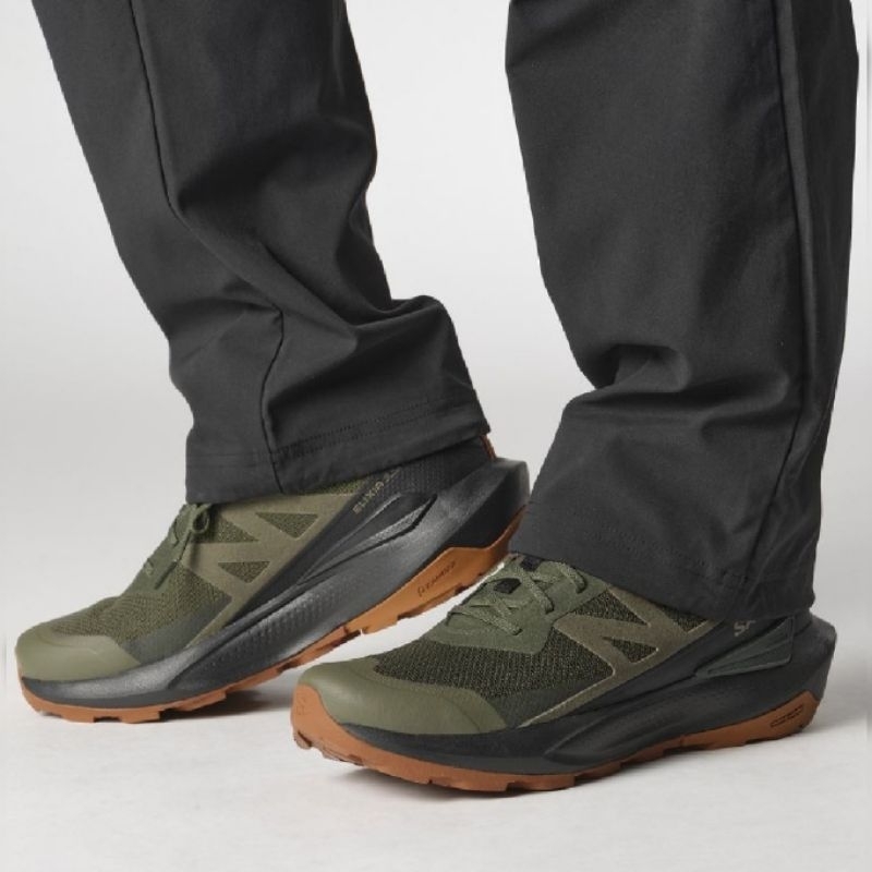 SALOMON ELIXIR Active Mid Gore-Tex Peat Black Casual Sepatu Trail Unisex Original