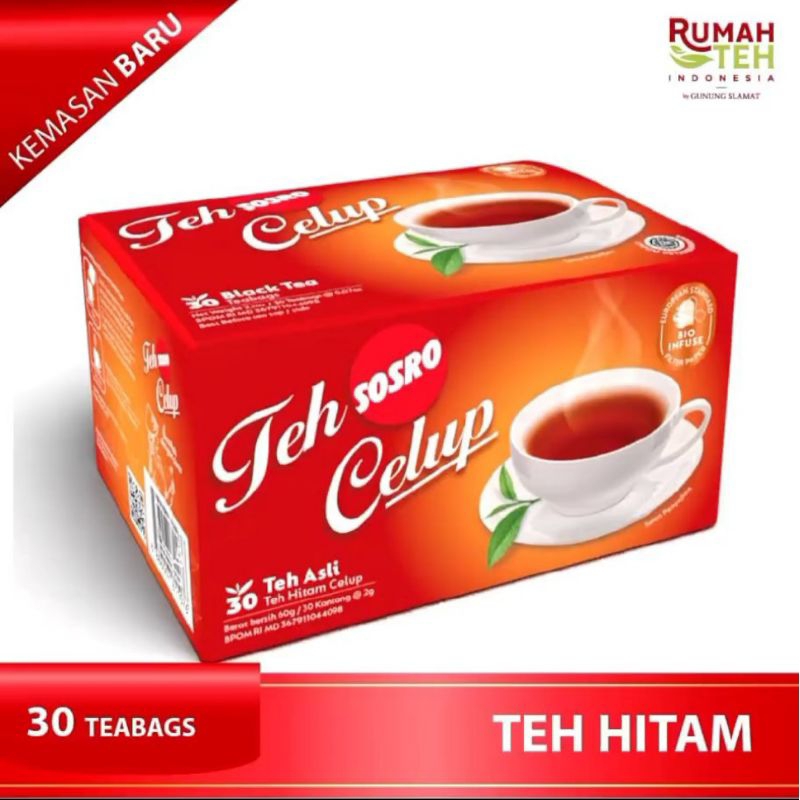 

Teh Sosro celup isi 30 teabag
