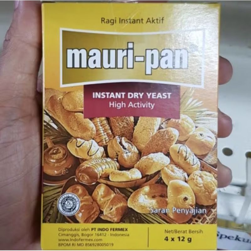 

Mauripan instant dry yeast ragi 4x12gr ragi instan aktif mauri-pan
