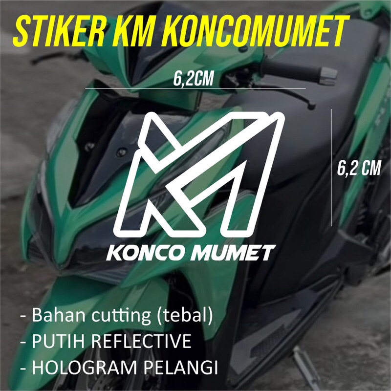 

Stiker km konco mumet timbul reflective