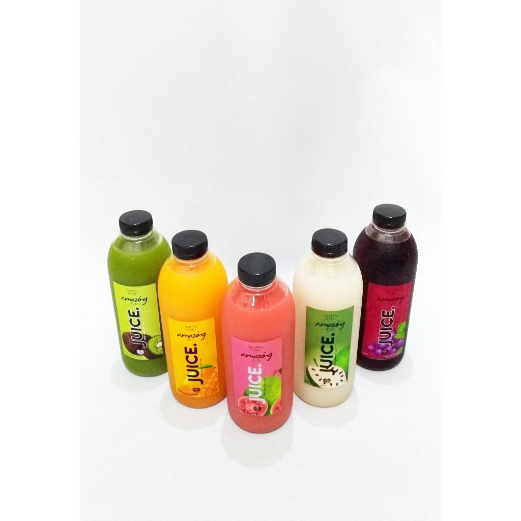

Jus Buah 1 Liter JUICE Apel Jeruk Jambu Mangga Kiwi Sirsak Strawberry Belimbing Leci Nanas Anggur Sunkist CranberryWortel