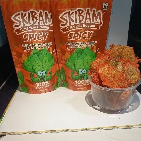 

keripik bayam/skibam/pedas