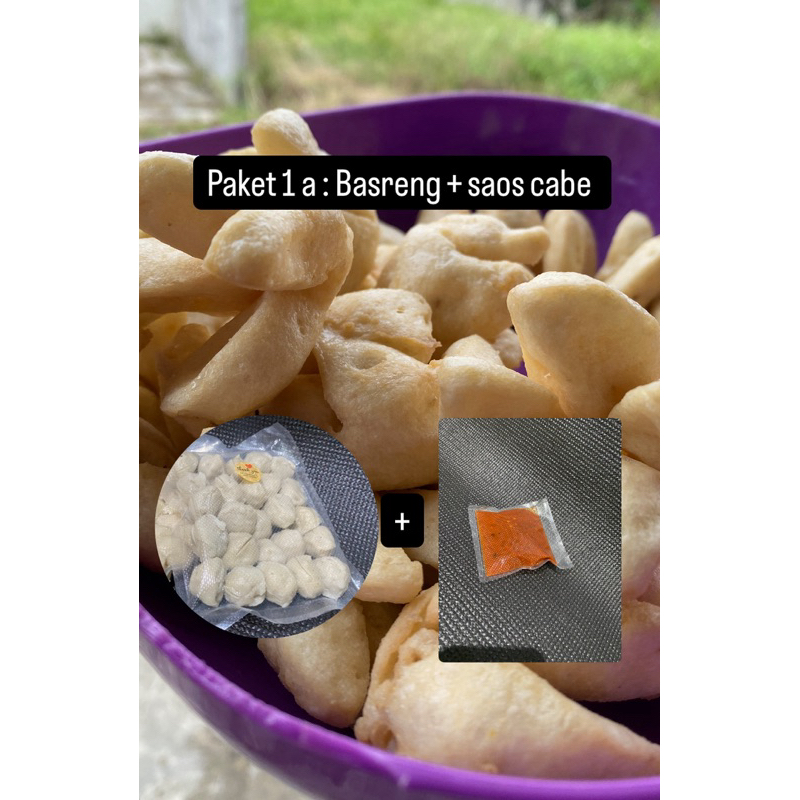 

paket Basreng ngeunah + saos cabe
