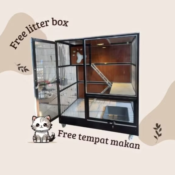 Kandang Kucing Murah / Kandang Kucing Aluminium - Cat Cage