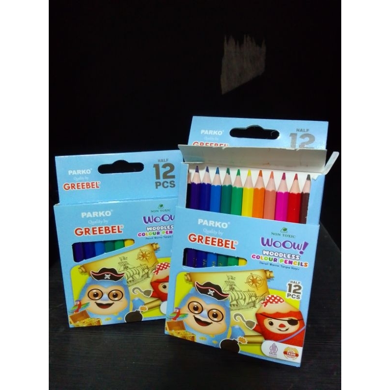 

(1 PCS) PENSIL WARNA PENDEK 12W GREEBEL