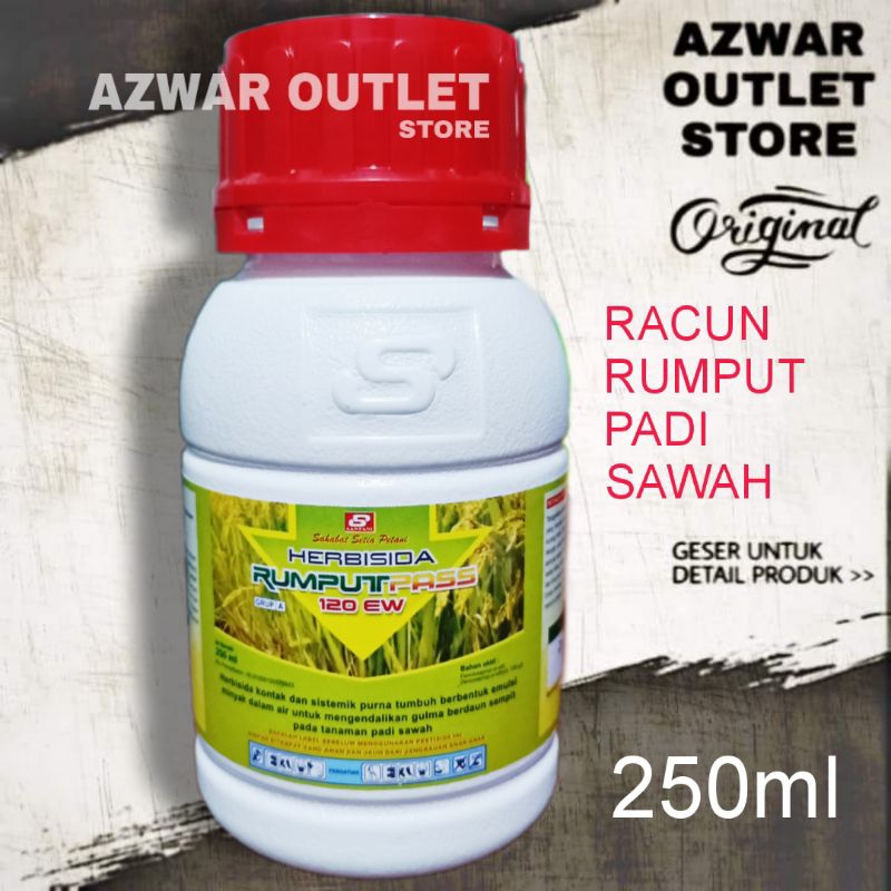 Herbisida RUMPUT PASS | racun rumput untuk tanaman padi