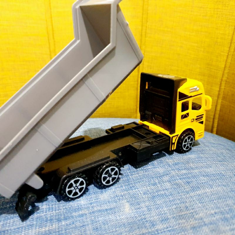 GDM - Diecast mobil dump truk kontruksi tambang anak - miniatur dump truk huina