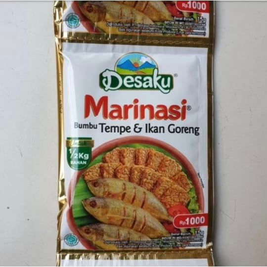 

Desaku Bumbu Marinasi Tempe Ikan Goreng per 1 renceng 15gr x 12 sachet