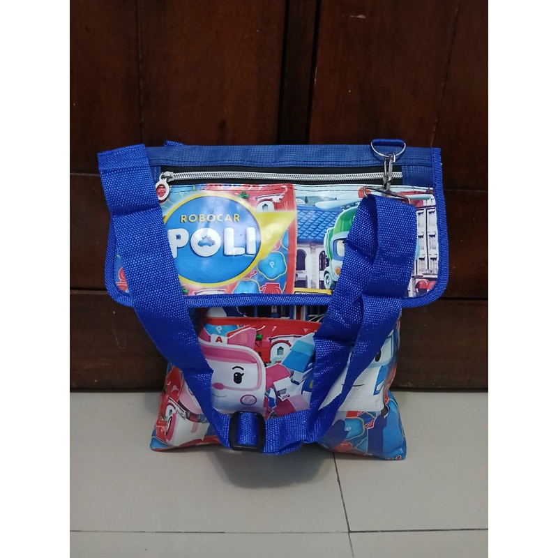 preloved tas sling anak Robocar Poli like new