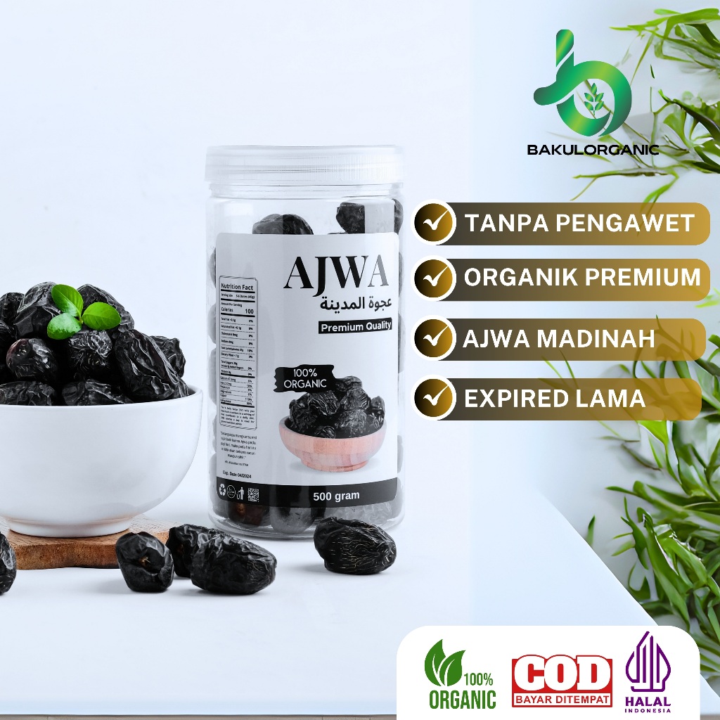 

Bakulorganic Kurma Ajwa Madinah 100% Asli Azwa Lembut Legit Melancarkan Proses Persalinan