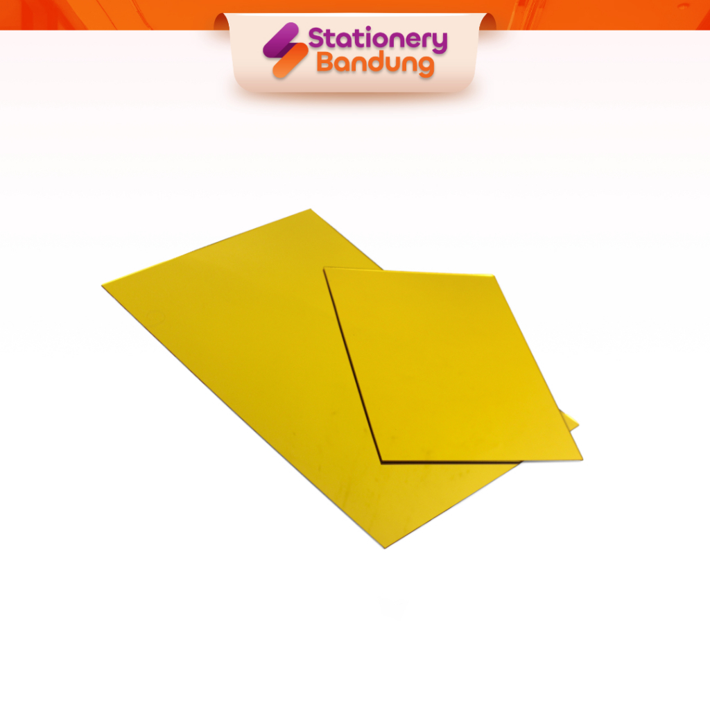 

Akrilik Acrylic Gold Kaca Mirror Lembaran Tebal 2MM Ukuran A4 A3