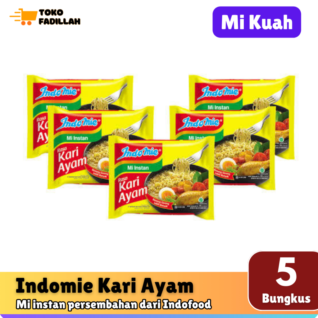 

5 pcs - Indomie Kari Ayam Mi Instant 72g
