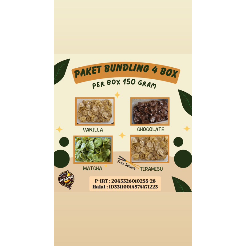 

PAKET BUNDILINHG 4 BOX 600 Gram | pisang lumer cemilan manis
