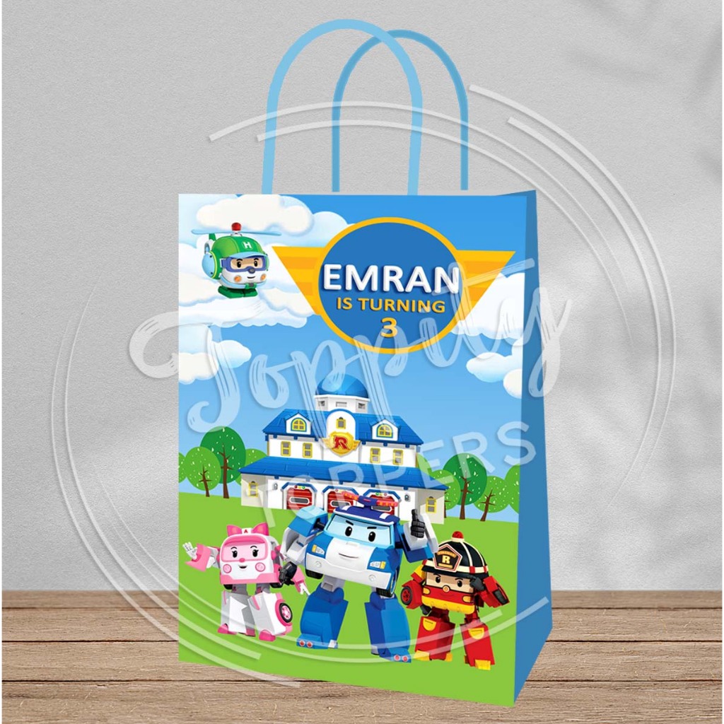 

Paperbag tas goodie bag Robocar Poli