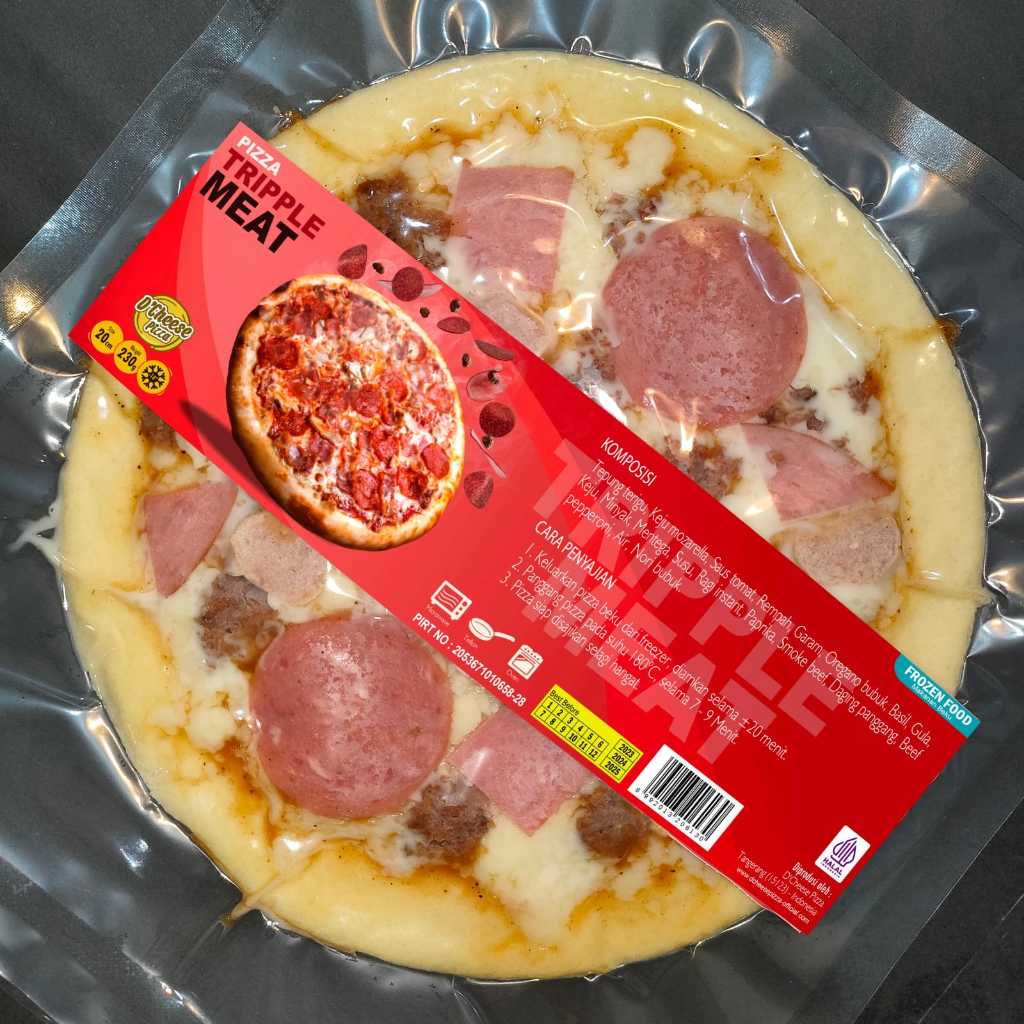 

PIZZA PAN TRIPLE MEAT 20cm Halal Frozen food