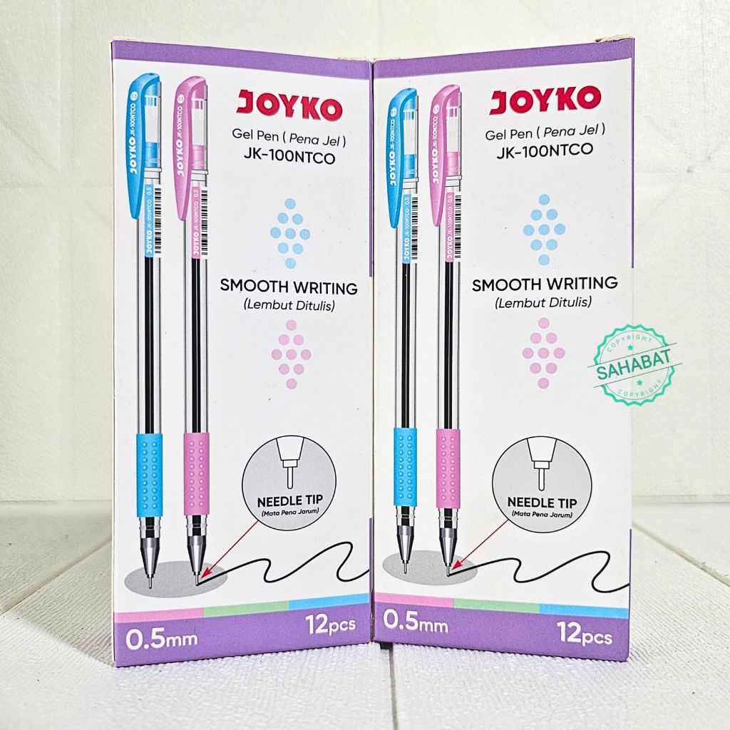 

(12PCS/SET) GEL PEN JOYKO/ PULPEN PENA JOYKO/PULPEN JOYKO MURAH/PULPEN TINTA HITAM/KETAJAMAN 0.5mm/ JK 100NTCO