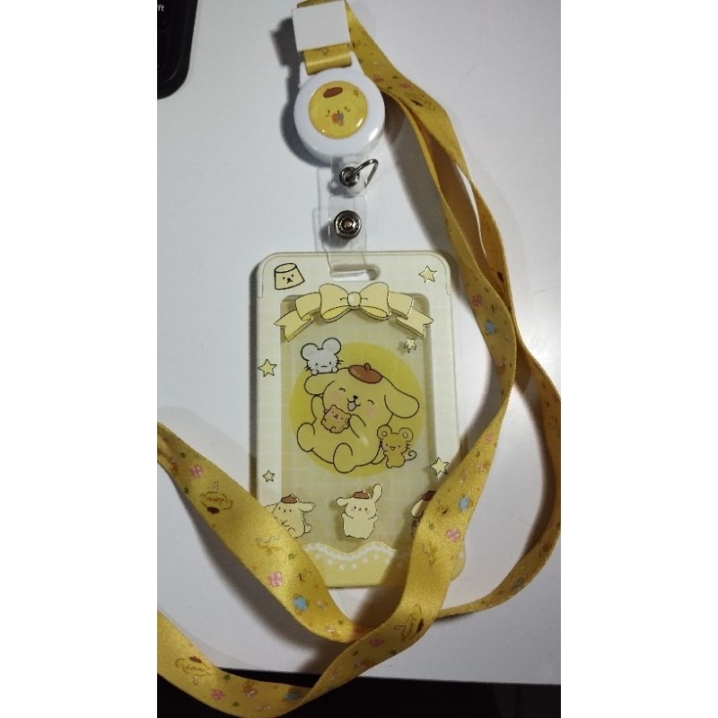 

card holder + lanyard pompompurin