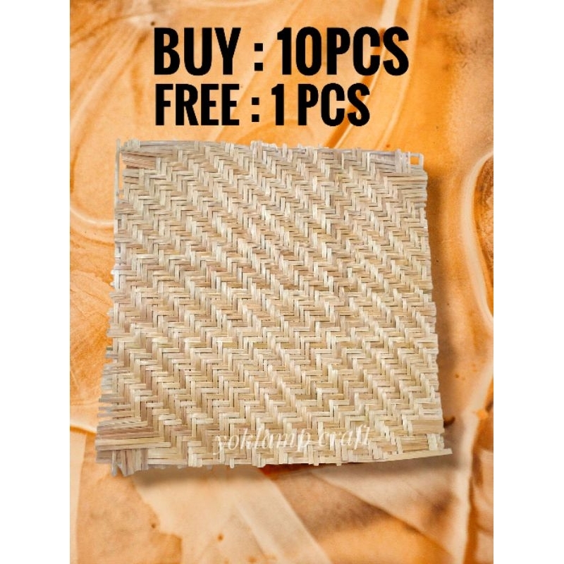 Anyaman bambu beli 10pcs gratis 1 pcs / Anyaman bambu unik / Anyaman bambu premium alas foto