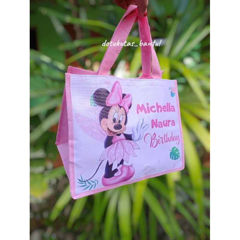

TAS ULANGTAHUN MINNIEMOUSE/TAS SOUVENIR ULANGTAHUN/TAS ULTAH CUSTOM