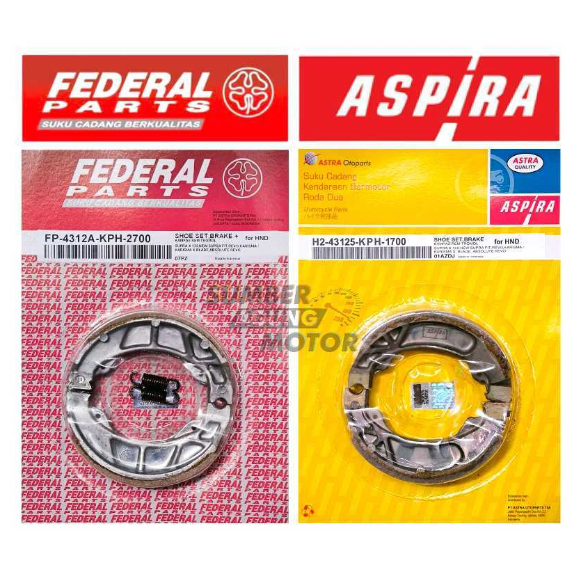 KANVAS KAMPAS REM BELAKANG HONDA KARISMA SUPRA X 125 REVO SUPRA FIT NEW REVO ABSOLUTE ASTRA ASPIRA F
