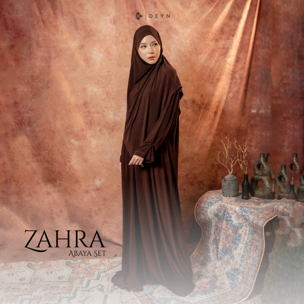 Deyn Scarf - Zahra Abaya Set - Abaya Set French Khimar