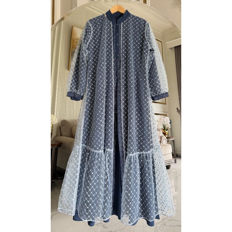 Abaya Bordir Gamis Raya Series 2/ Busui Friendly by Annisa/ Raya Dress/ Gamis Viral Baju Muslim Cant