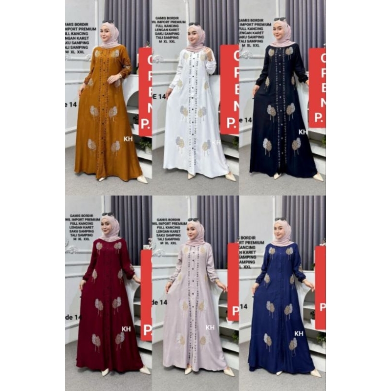 GAMIS TWILL BORDIR PREMIUM DRESS BORDIR TERBARU TWILL PEKALONGAN MAZARA FASHION