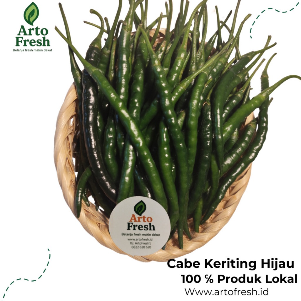 

Cabe Hijau Keriting, Artofresh pack 100 gram