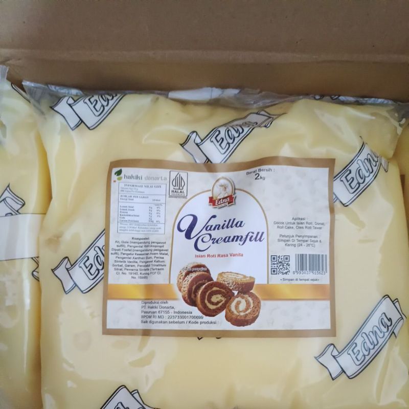 

Edna Filling Vanila 2kg Vanilla Creamfill 2 kg