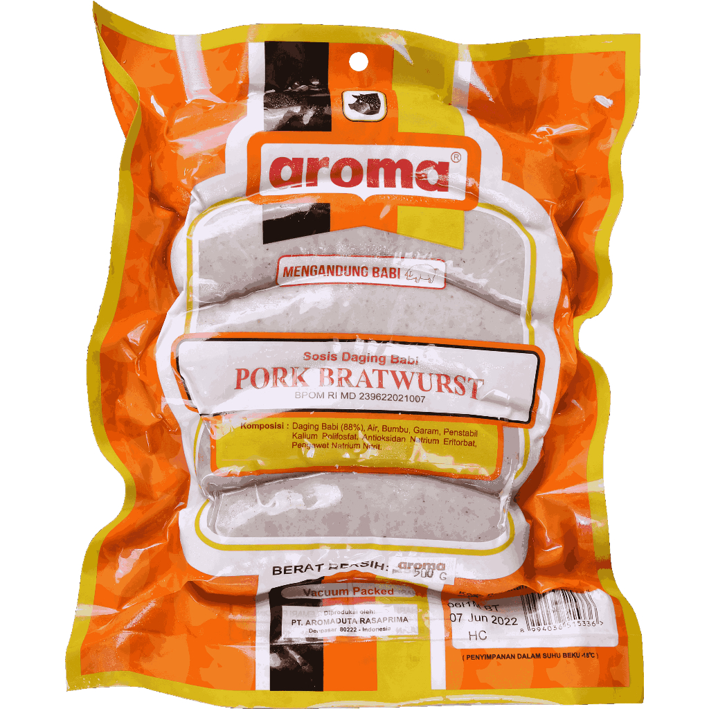 Aroma Pork Bratwurst (Sosis Daging Babi) - 500gr