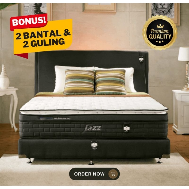 BONUS BANTAL GULING  MATRAS SPRING BED OCEAN JAZZ 180 X 200 X 36 CM | KASUR SPRINGBED OCEAN JAZZ 180