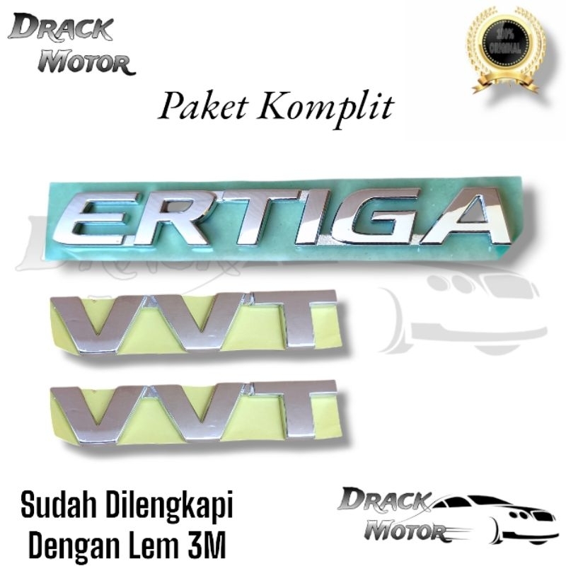 Emblem Tulisan Ertiga VVT Chrome Original Bagasi Belakang Suzuki Ertiga