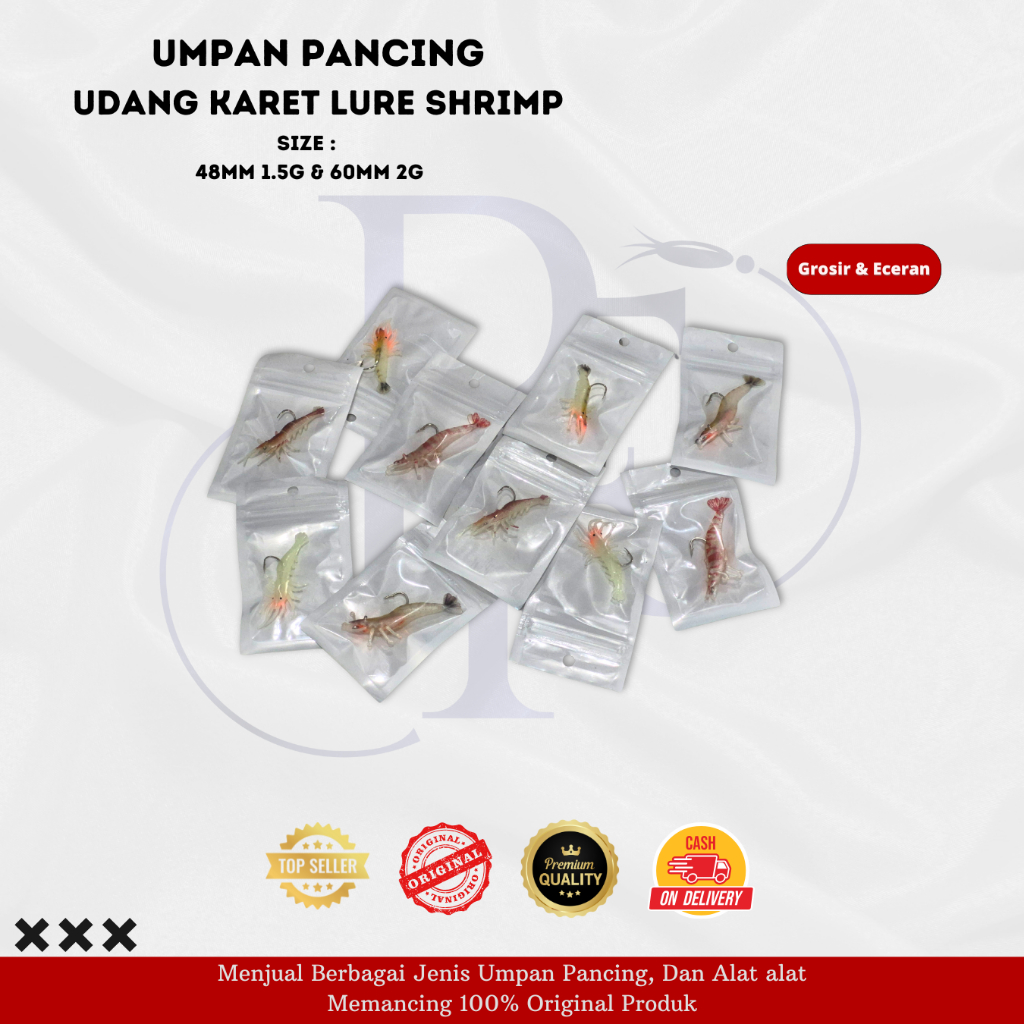 Umpan Pancing udang karet lure shrimp