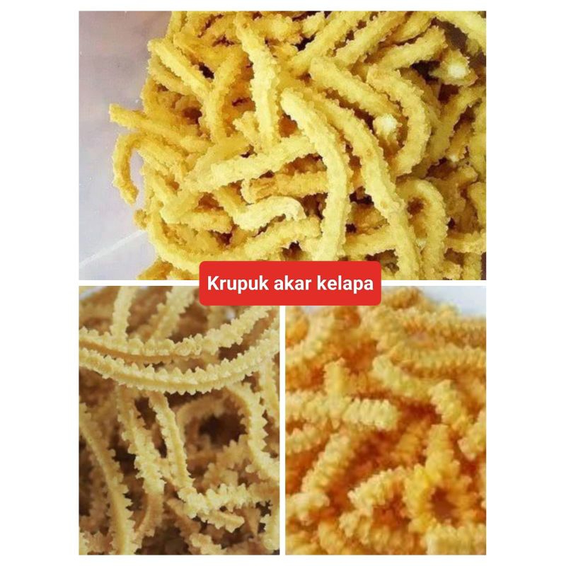 

Krecek Kerupuk Akar serabut krupuk mentah model akar oleh-oleh khas Jawa Timur