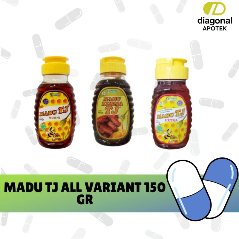 

Madu TJ Murni, Madu TJ Kurma, Madu TJ Extra kemasan 150gr botol