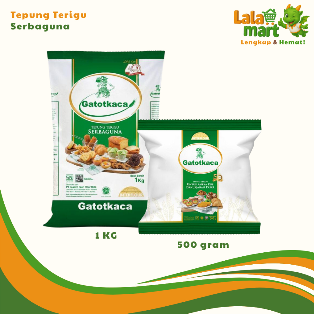 

[] TEPUNG TERIGU GATOT KACA 500 GRAM / 1 KG SERBAGUNA TEPUNG UNTUK KUE PERLENGKAPAN BAKING FLOUR INTERFLOUR INDONESIA