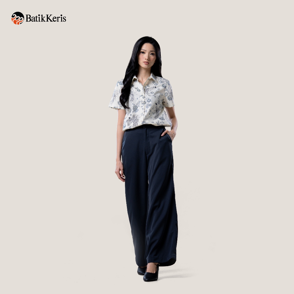 Batik Keris Blouse Batik Wanita Lengan Pendek Motif Keris Dancing Bird