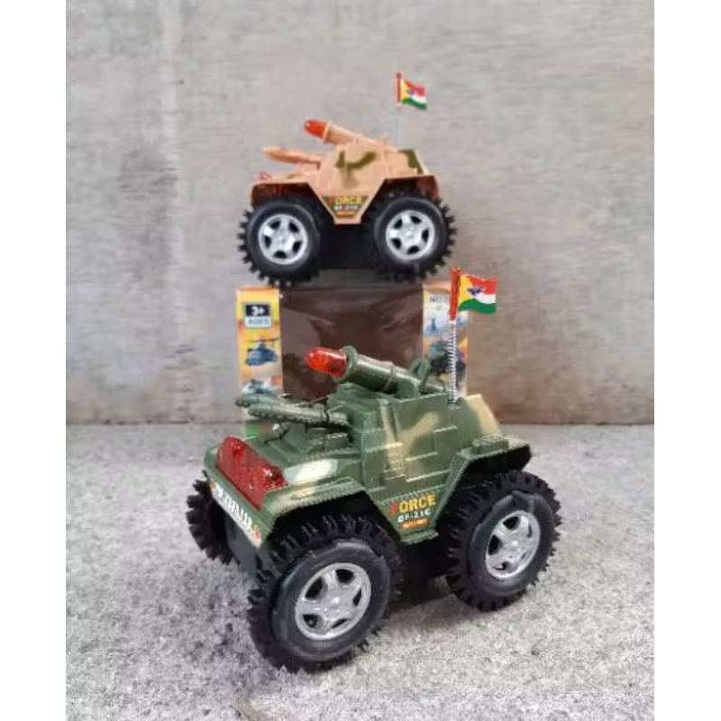 Mainan Jeep TNI Armi Tumbling Jungkir Balik