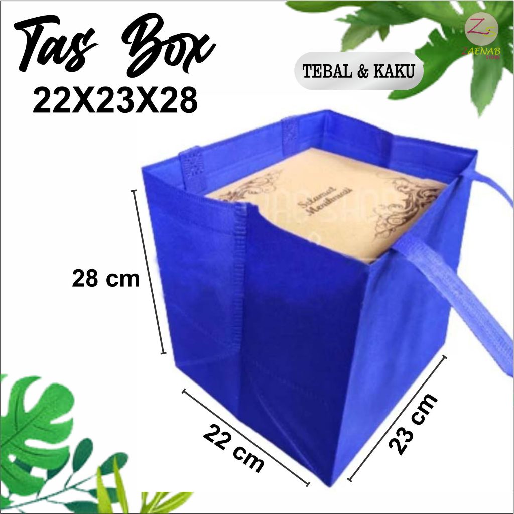 

TAS BOX 22 (3D)/TAS NASI KOTAK/TAS SPUNBOND/TAS UKURAN 22X23X28/TAS HAJATAN