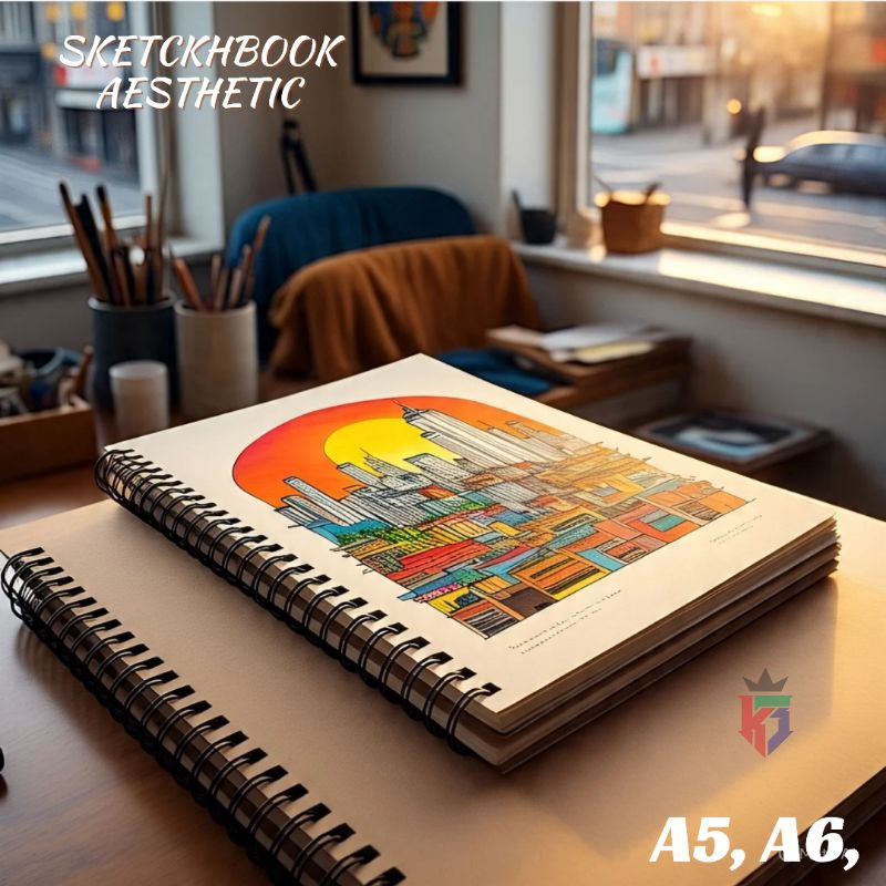 

BUKU SKETSA/SKETCHBOOK Polos Ukuran A5,A6 isi 3 Warna, Sketchbook Buku Sketsa Hvs, Craft, Book paper
