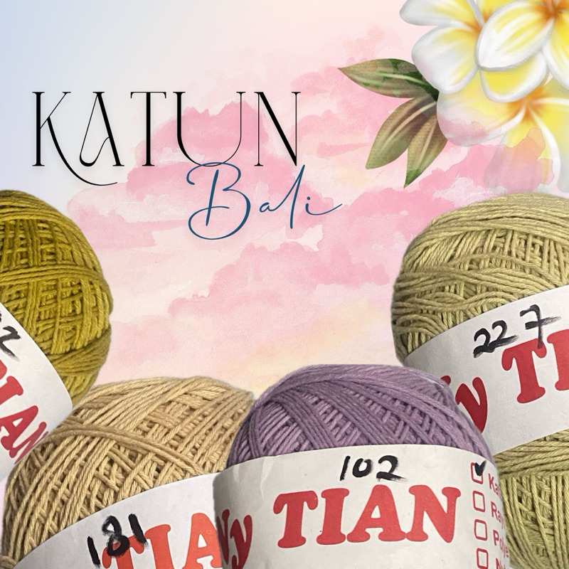 BENANG RAJUT KATUN POLOS  NYONYA TIAN / KATUN BALI SMALL PLY NYONYA TIAN / BENANG KATUN BALI POLOS