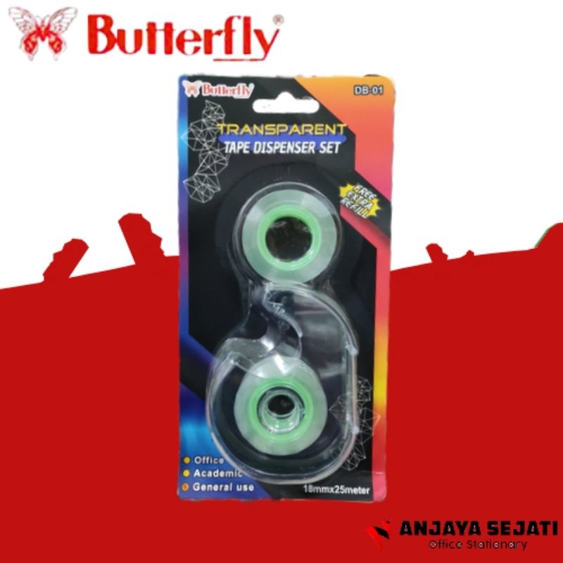 

Tape Dispenser Set Butterfly DB-01 | Dudukan Solasi