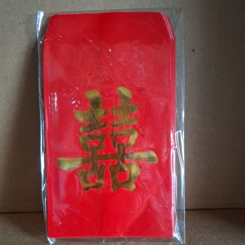

angpau xuang xi (喜）untuk pernikahan 1pak isi 10 lembar