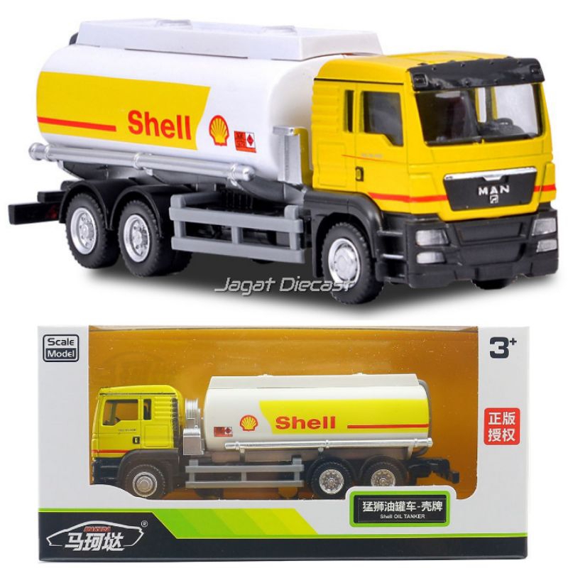 RMZ Mainan Mobilan Truk Tangki Pertamina Total ARAL BP SHELL Truck MAN TGS Custom Jagat Diecast 2