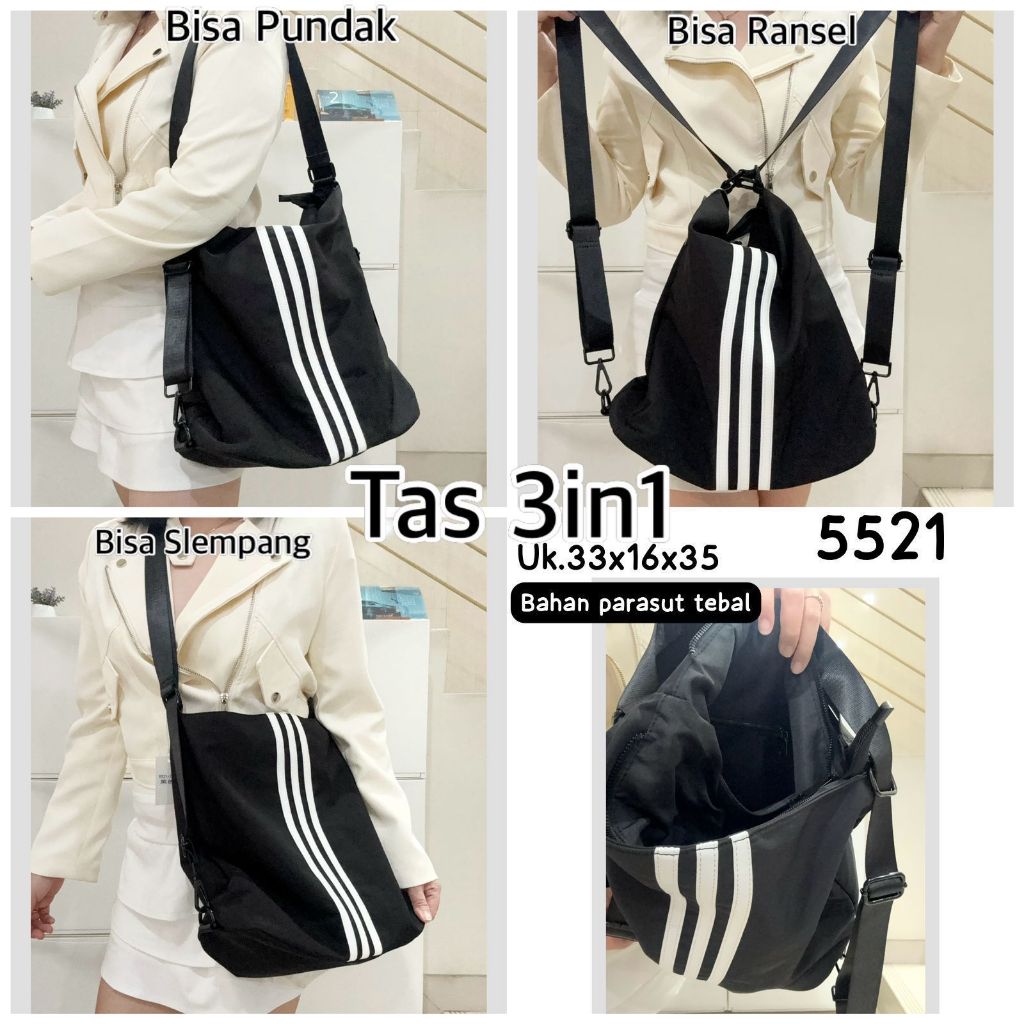 Tas Slempang Wanita 3in1 Bahan Parasut Tebal