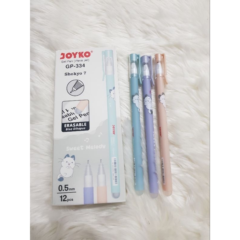 

Pulpen Gel + Erasable (bisa dihapus) Joyko Gp-334 Shokyo 7 0.5mm